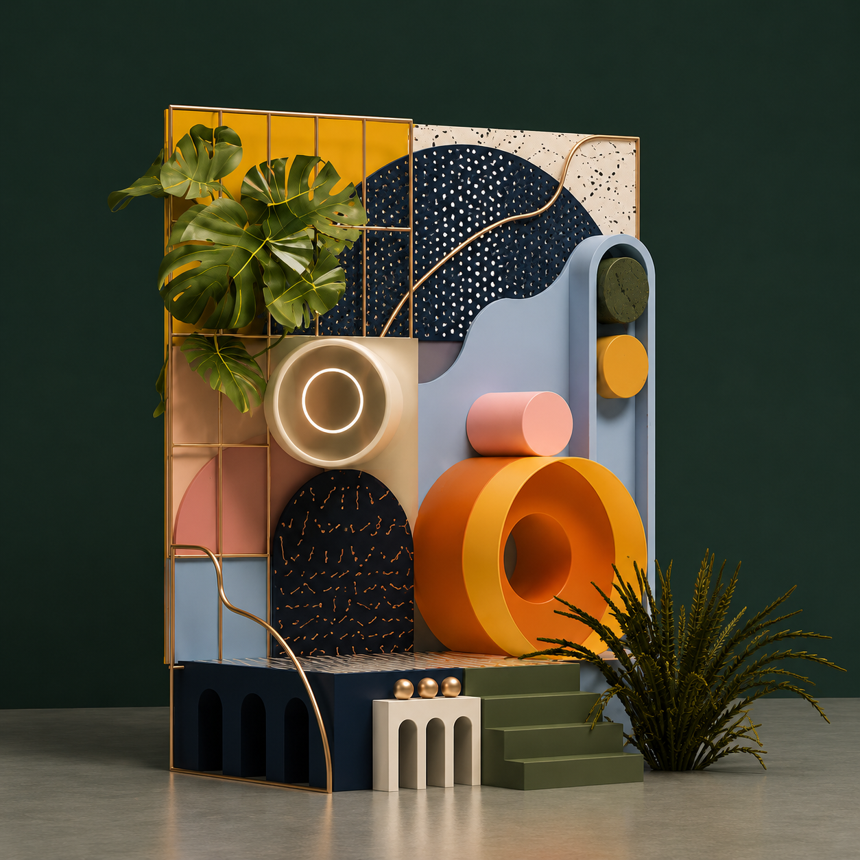 几何构成 C4D 视觉