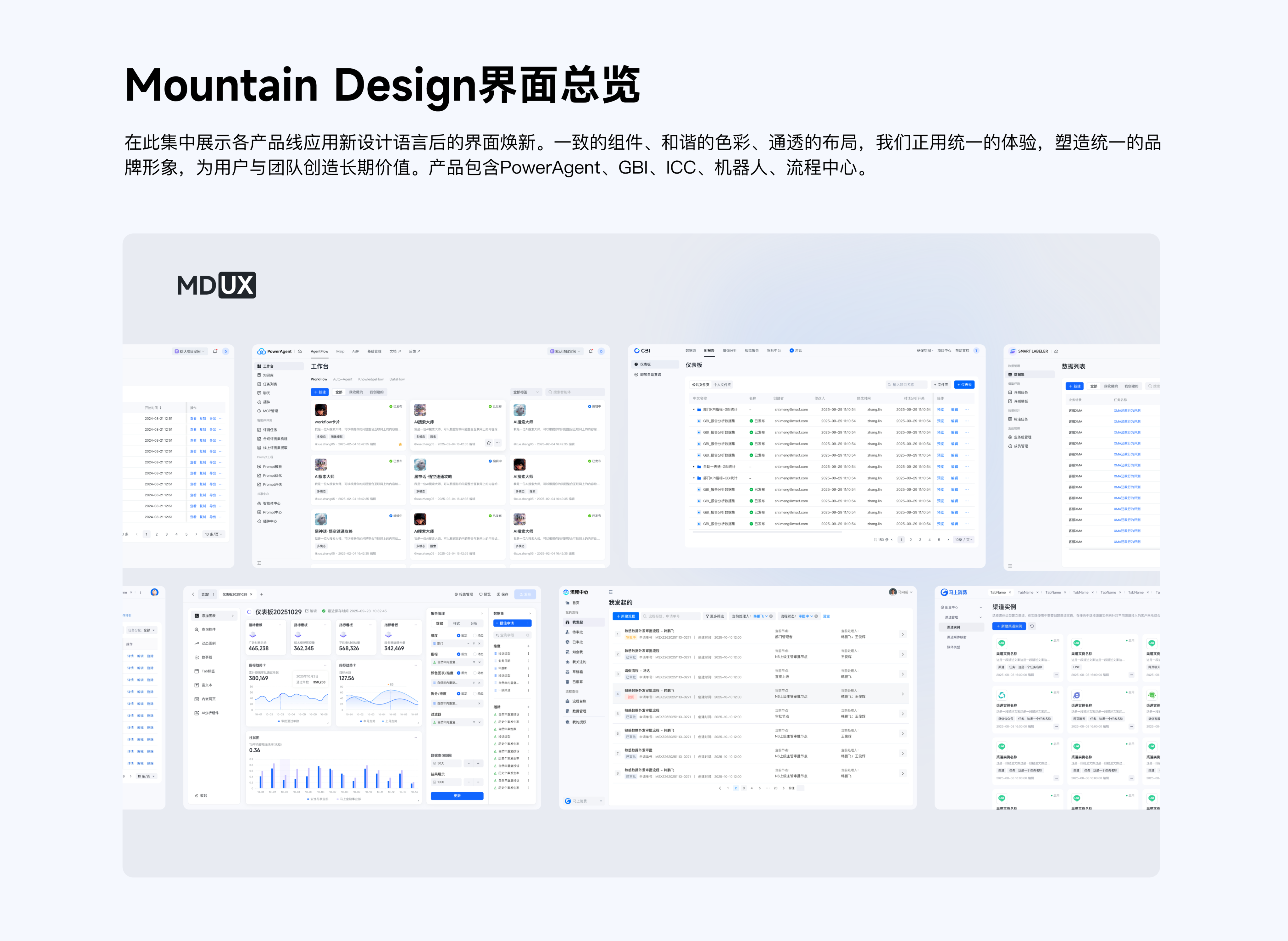 Mountain Design 界面总览设计规范